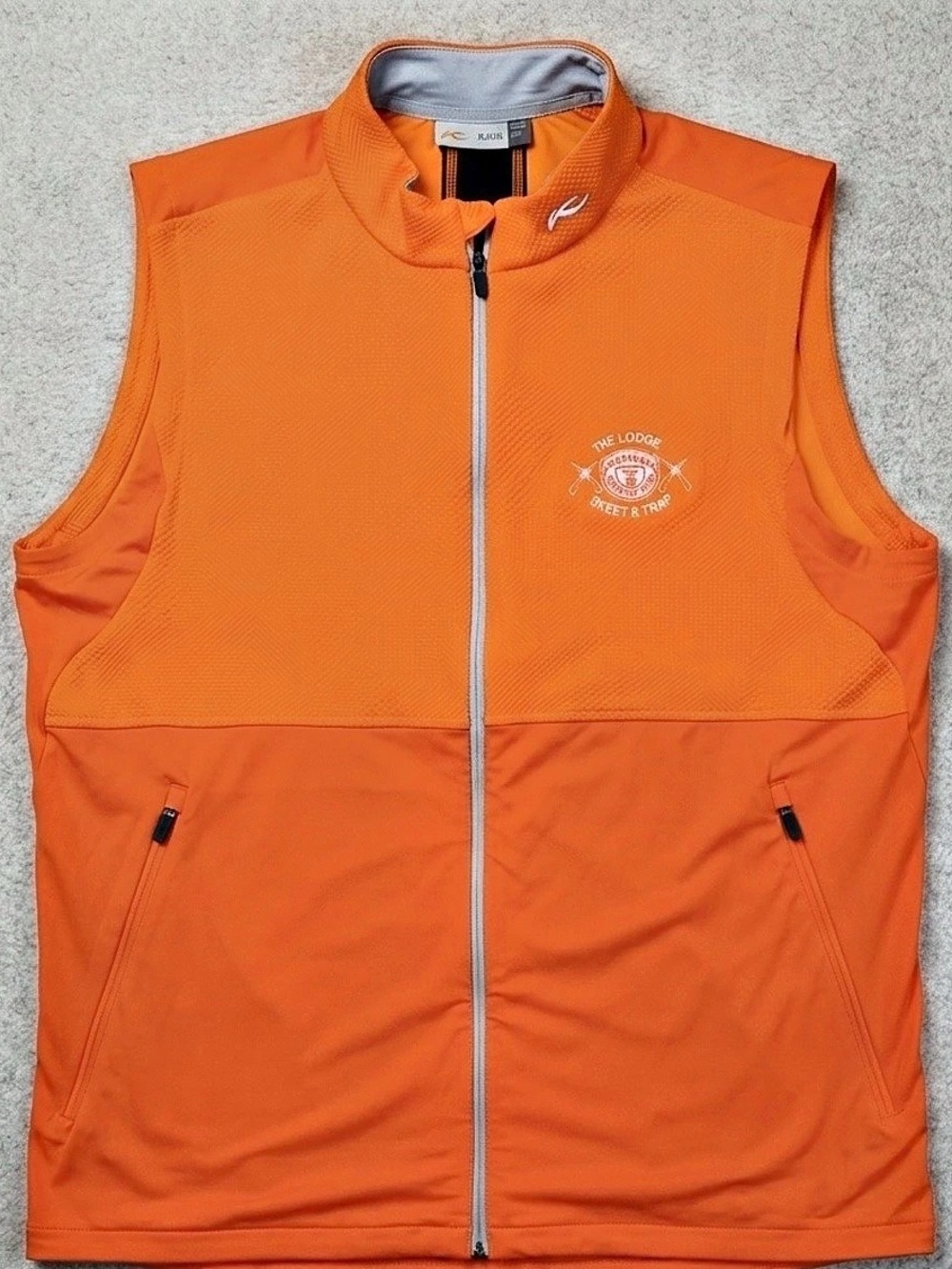 KJUS Men Delian Vest Size 52 Large Orange Full Zip Golf Medinah Country Club